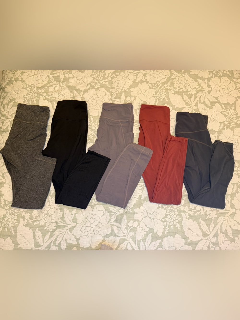 Athleta Leggings Set — Charcoal, Black, Slate, Rust, heathered gray